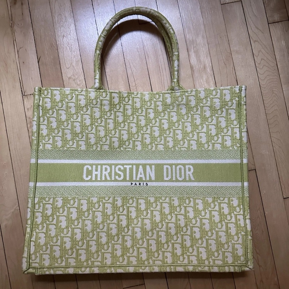 Dior Tote Bag in Lime and Cream